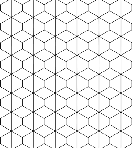 Tessellation With Rhombus And Trapezoid Coloring Page